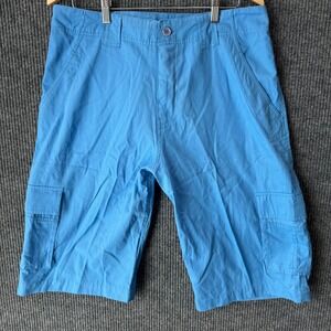 Rocawear Cargo Shorts 34 Blue Y2K Streetwear Skater Hip Hop Utility‎ Vintage